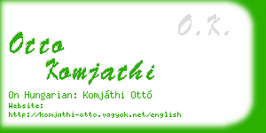 otto komjathi business card