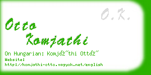 otto komjathi business card
